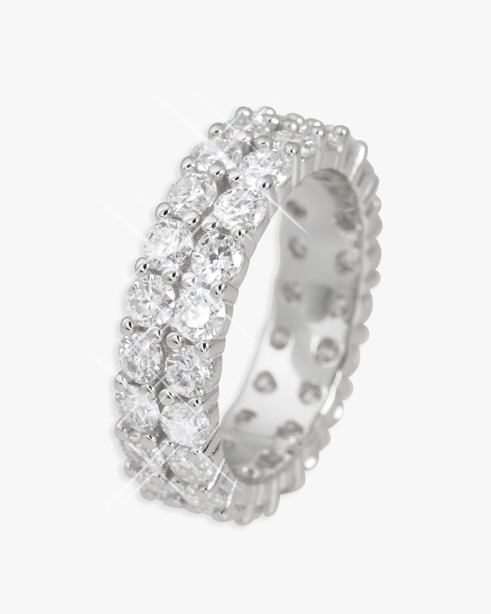 VVS 2-Row Iced Band Ring 14K Gold - Image 3