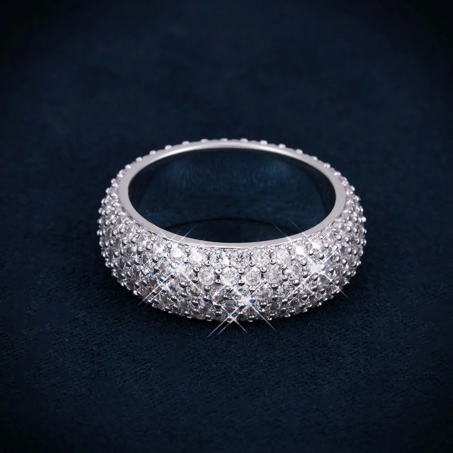 VVS 5-Row Iced Band Ring 14K Gold - Image 6