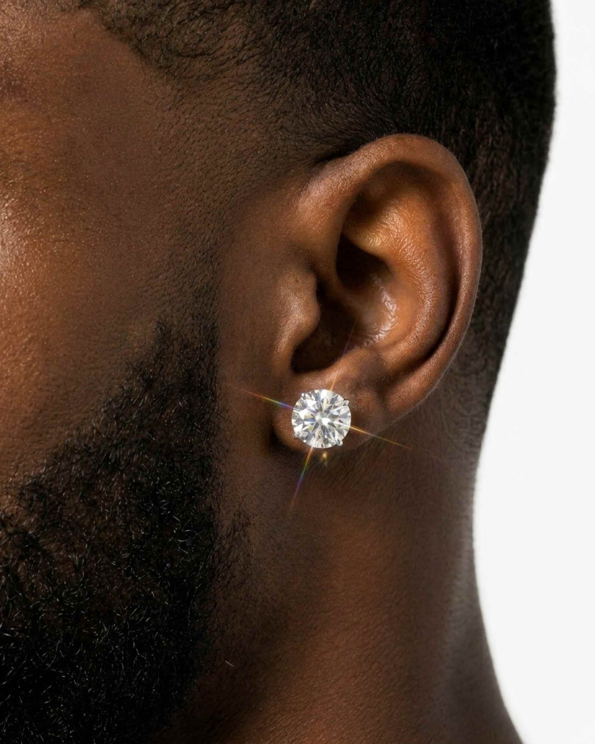 VVS Moissanite Stud Earrings (ALL SIZES) - Image 5