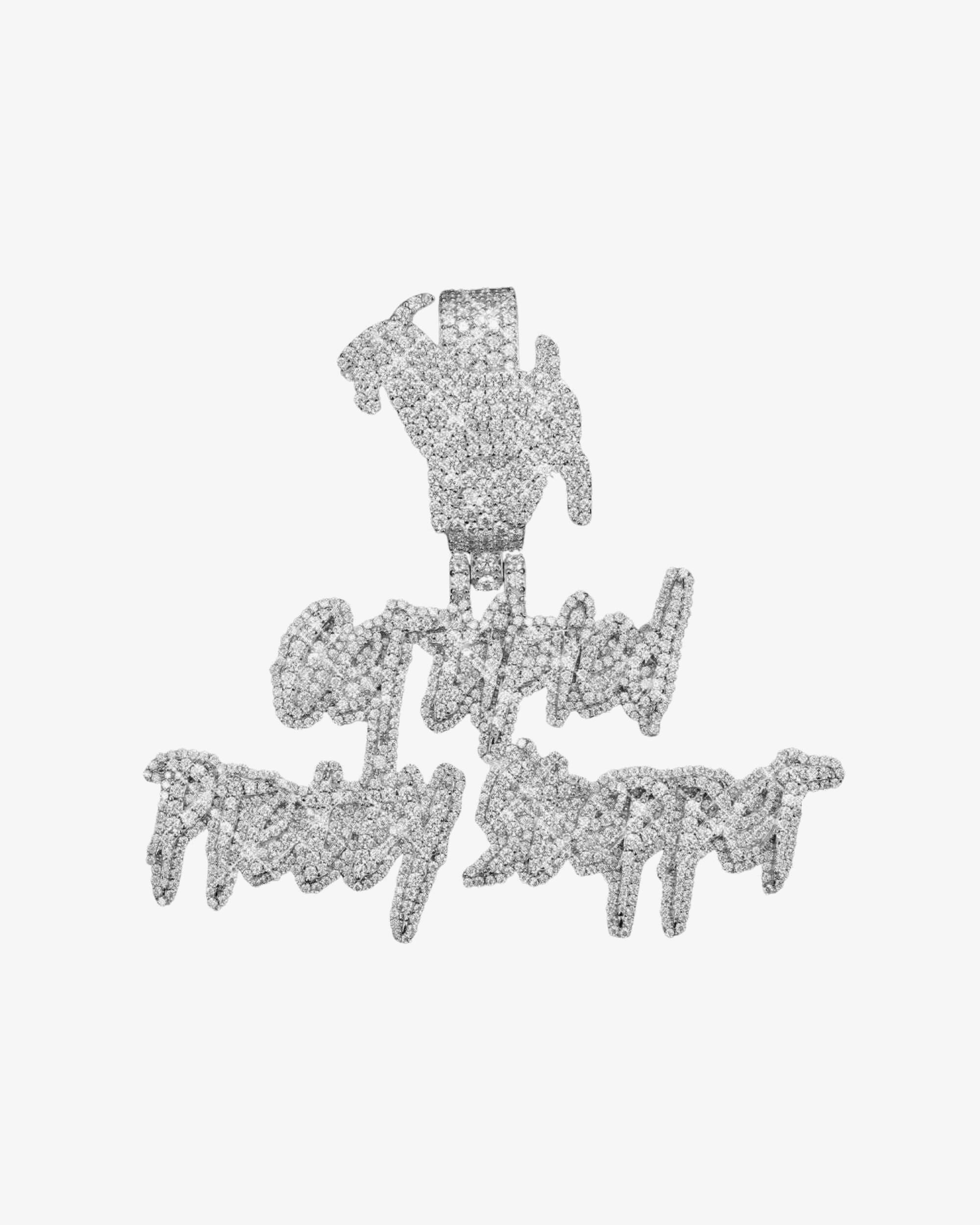 GOAT "Certified Pretty Stepper" Custom Moissanite Pendant 14K Gold