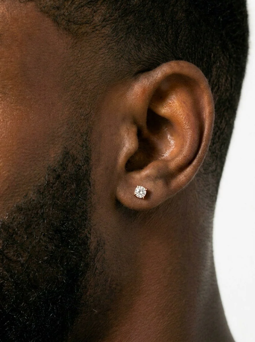 VVS Stud Earrings 14K Gold (ALL SIZES) - Image 11