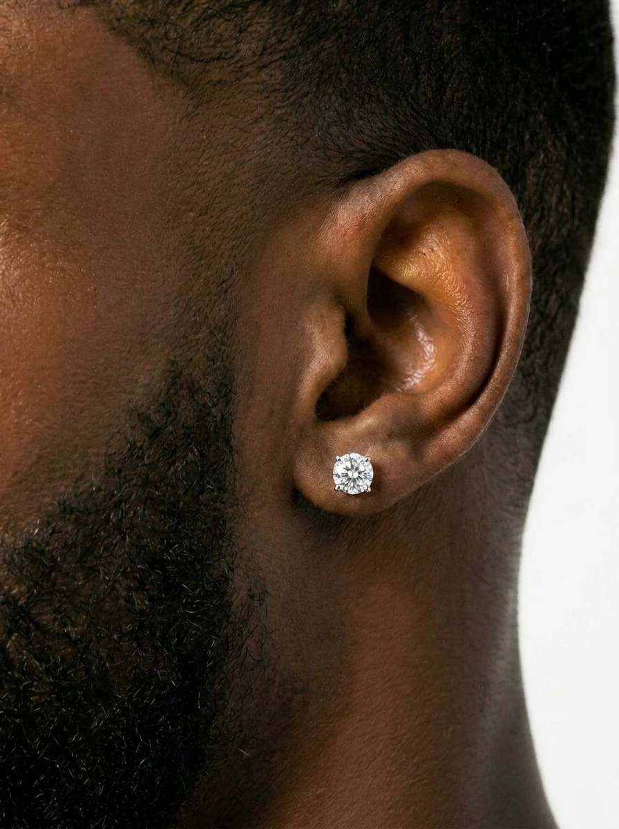 VVS Stud Earrings 14K Gold (ALL SIZES) - Image 12