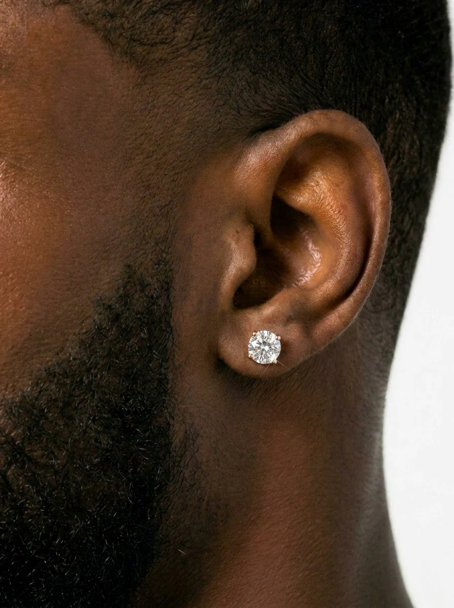 VVS Stud Earrings 14K Gold (ALL SIZES) - Image 13