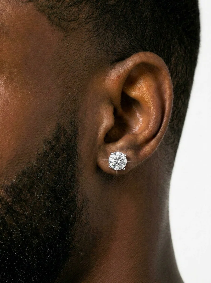 VVS Stud Earrings 14K Gold (ALL SIZES) - Image 14