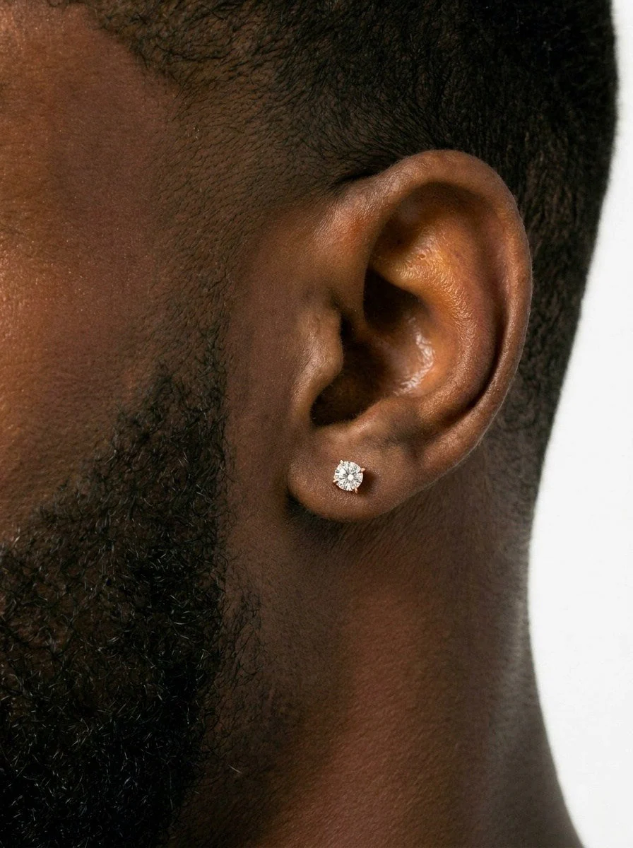 VVS Stud Earrings 14K Gold (ALL SIZES) - Image 16