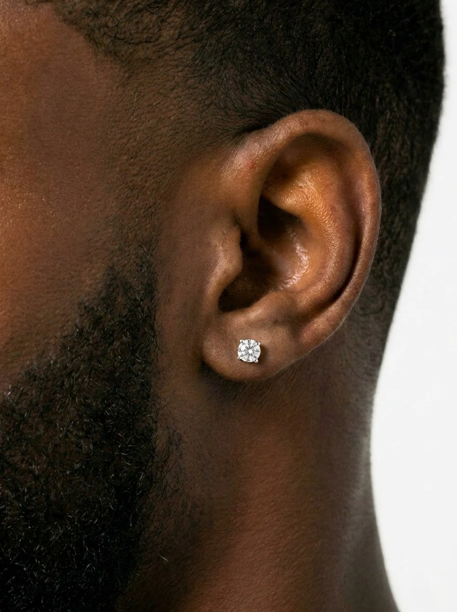 VVS Stud Earrings 14K Gold (ALL SIZES) - Image 4