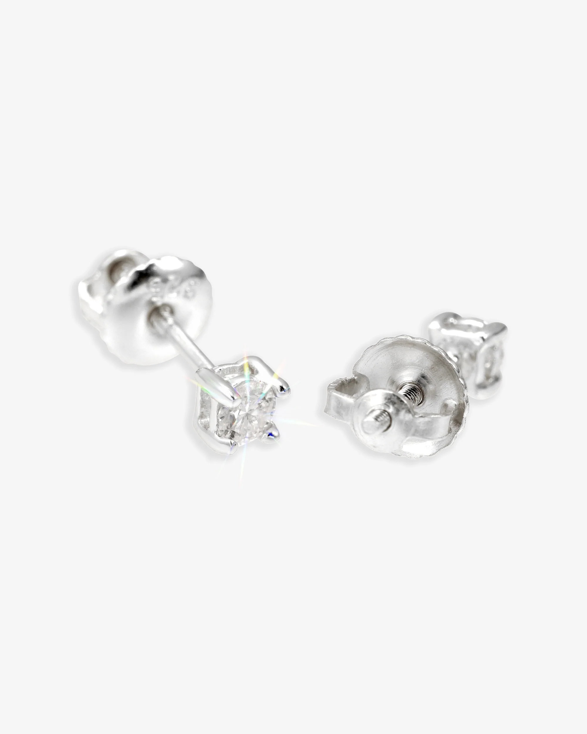VVS Stud Earrings 14K Gold (ALL SIZES) - Image 5