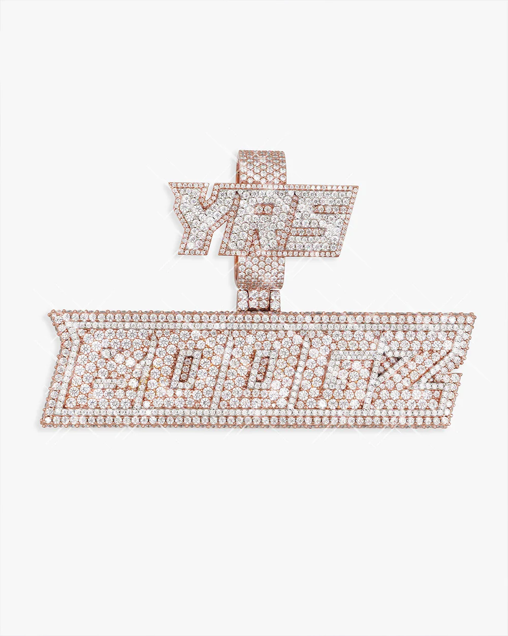 "YRS BOOGZ" Custom Diamond Pendant 14K Gold